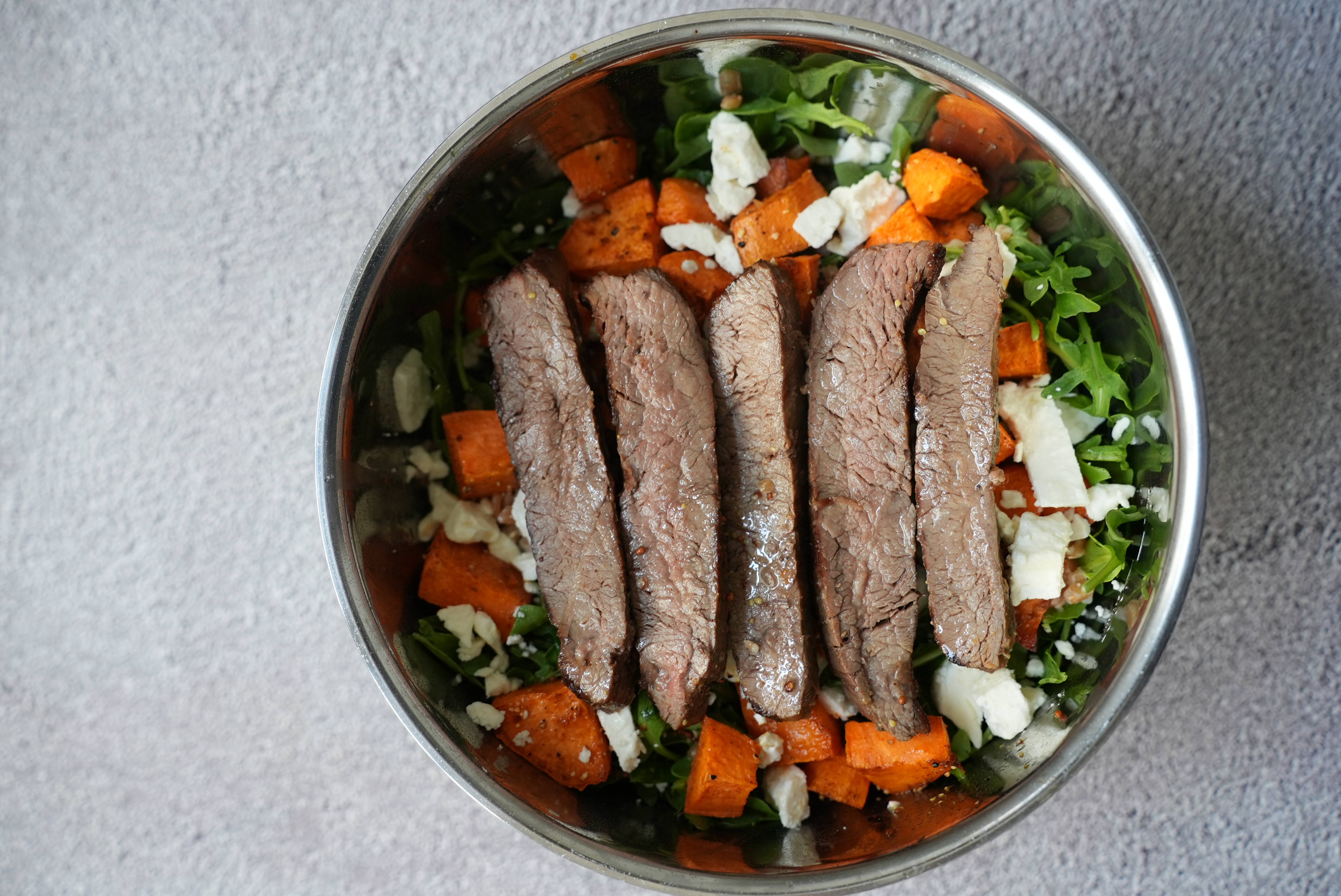 Warm Bavette Steak & Farro Salad